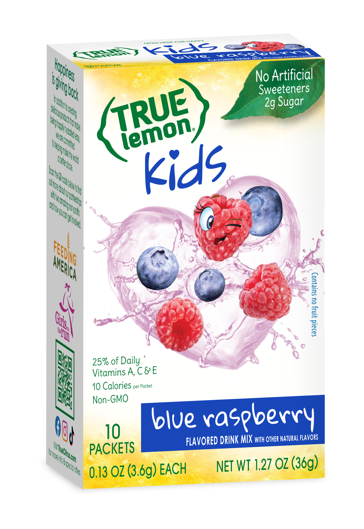 True Citrus Kids Blue Raspberry Lemonade – Healthy Low Sugar Drink Mix