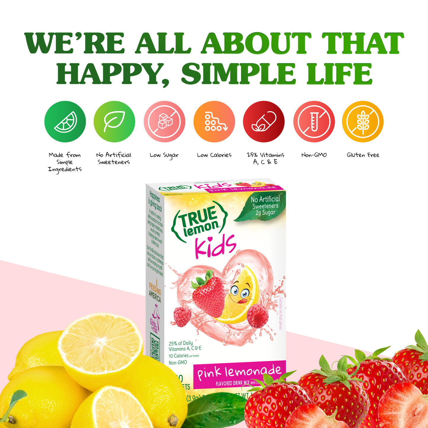 True Citrus Kids Pink Lemonade Mix – Low Sugar, Gluten Free Drink