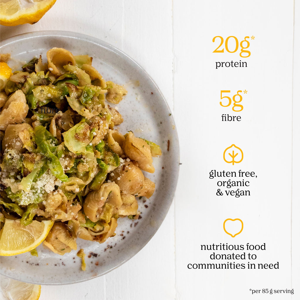 Chickapea Organic Shells Pasta – High Protein Gluten-Free Vegan Chickpea & Yellow Pea Pasta (227g)