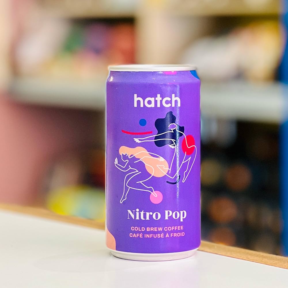 Hatch Nitro Pop Cold Brew Coffee – 220ml | Sparkling Nitro Cold Brew with Cola & Root Beer Notes | Vegan, Low Sugar, On-the-Go Refreshment