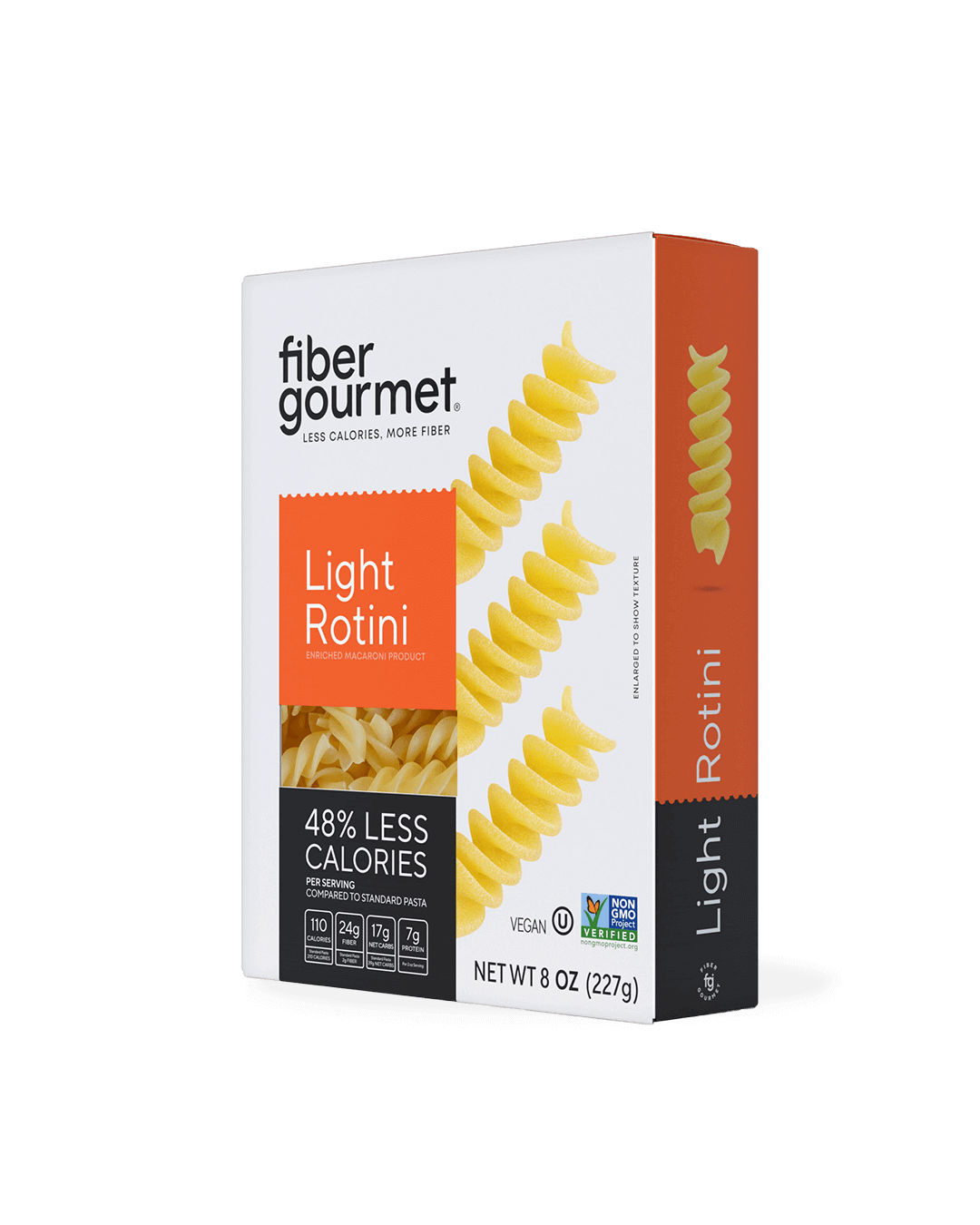 Fiber Gourmet Light Pasta Rotini – High Fiber, Low Calorie, Gut-Friendly Pasta (227g)