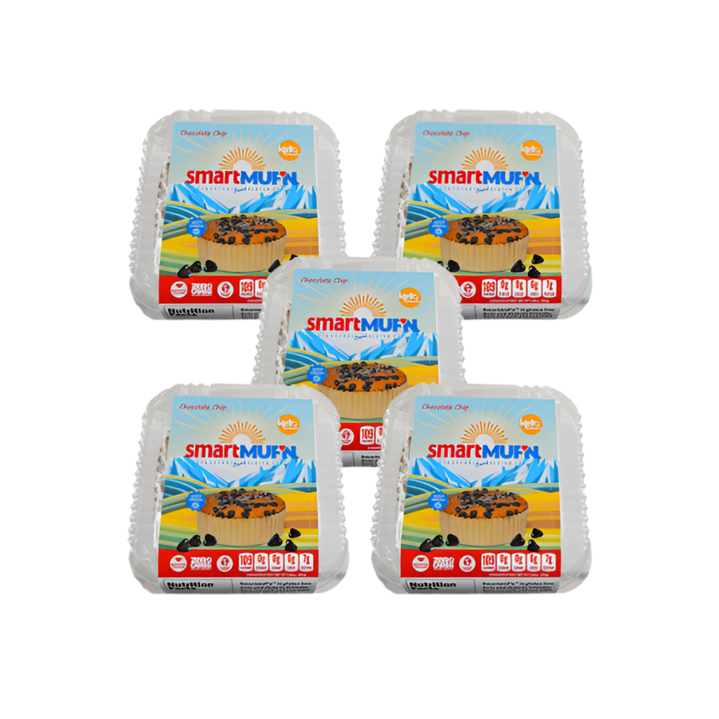 Chocolate Chip SmartMuf’n – Low Carb, Keto Muffin 2-Pack | Zero Net Carbs, Gluten-Free, Diabetic Friendly
