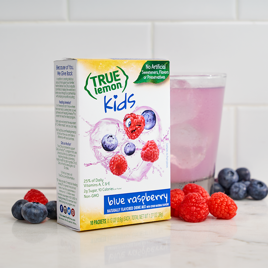True Citrus Kids Blue Raspberry Lemonade – Healthy Low Sugar Drink Mix