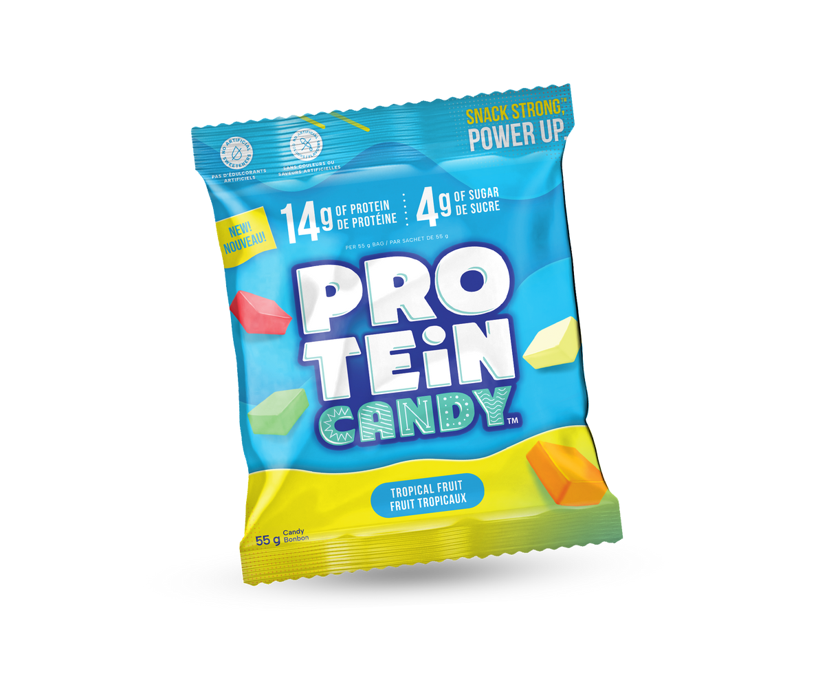 Protein Candy Tropical Fruit – High Protein, Low Sugar Chewy Candy Snack (Single Packet)