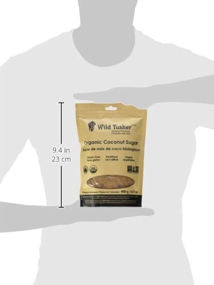 Organic Coconut Sugar – Wild Tusker 400g | Natural Low GI Sweetener | Vegan, Non-GMO, Gluten-Free