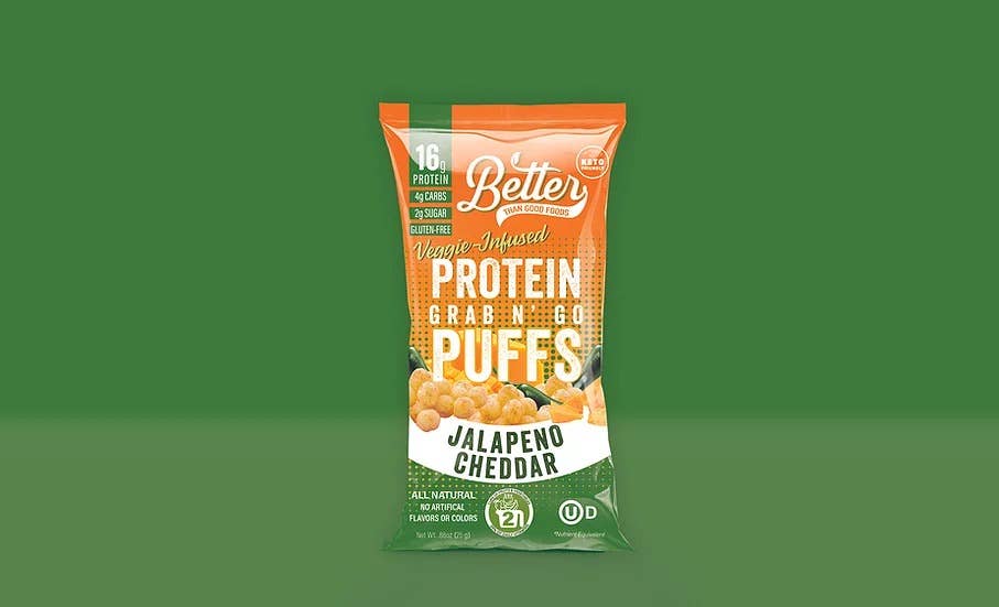 BTG Keto Protein Puffs - Cheddar Jalapeno - Healthily Ever After
