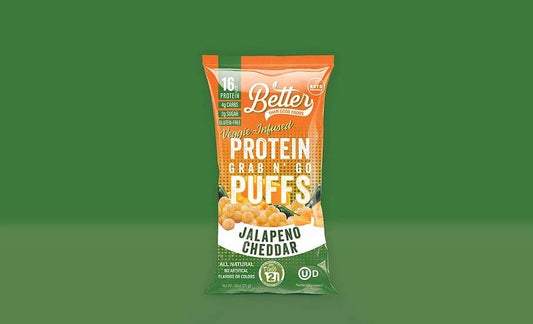 BTG Keto Protein Puffs - Cheddar Jalapeno - Healthily Ever After