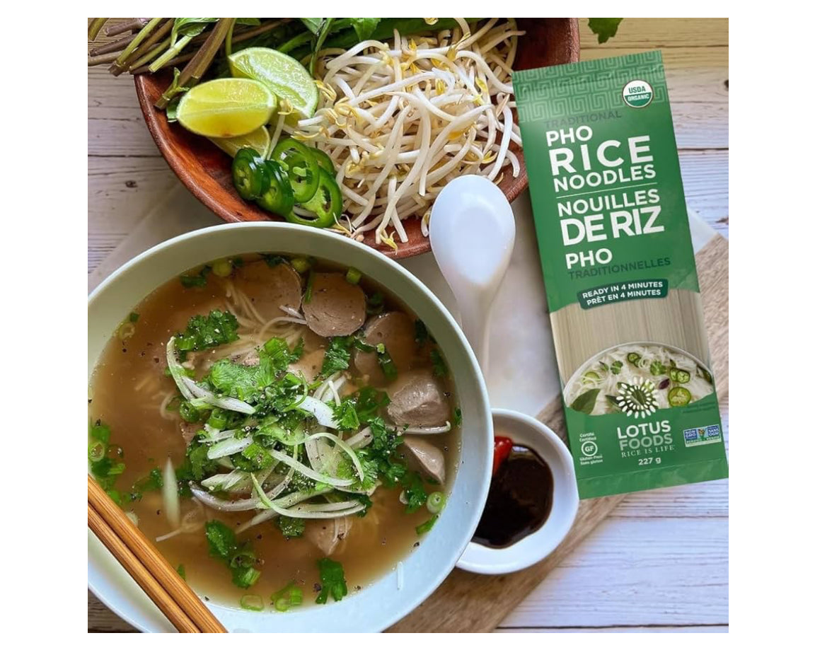 Traditional Pho Rice Noodles – 227g | Gluten-Free, Quick-Cook | Perfect for Broths, Soups & Vietnamese Pho - Healthily Ever After