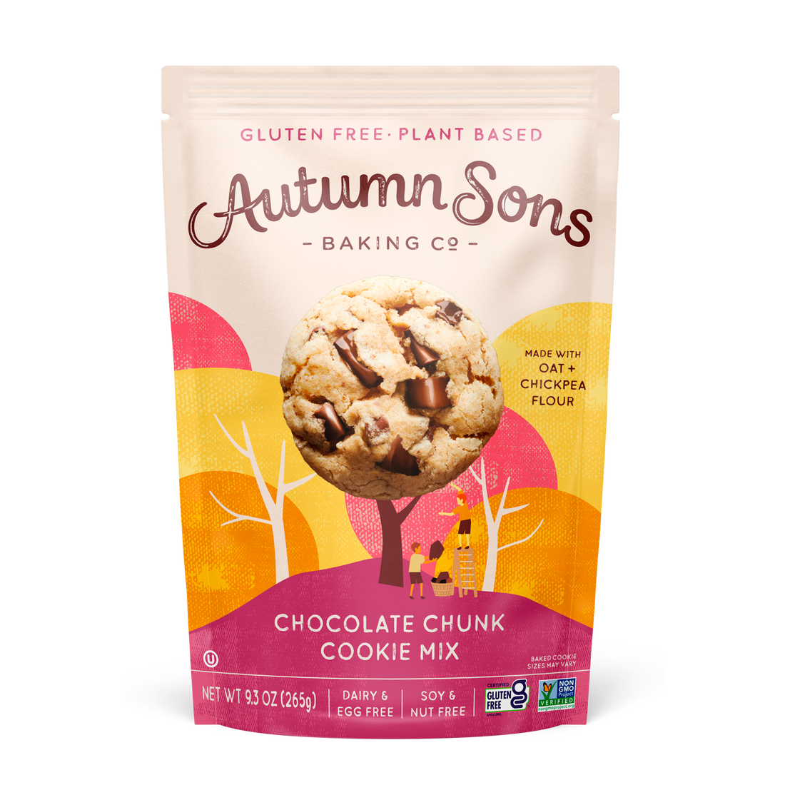 Autumn Sons Chocolate Chunk Cookie Mix | Gluten-Free, Vegan, Non-GMO, Nut-Free | 265g
