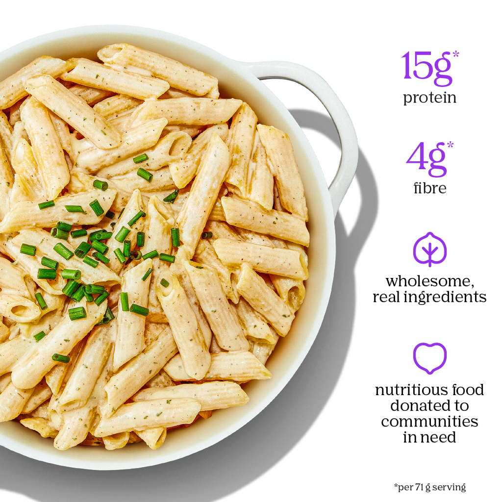 Chickapea One Pot Penne Creamy Garlic Pasta | High Protein, Gluten-Free, Quick Dinner 198g
