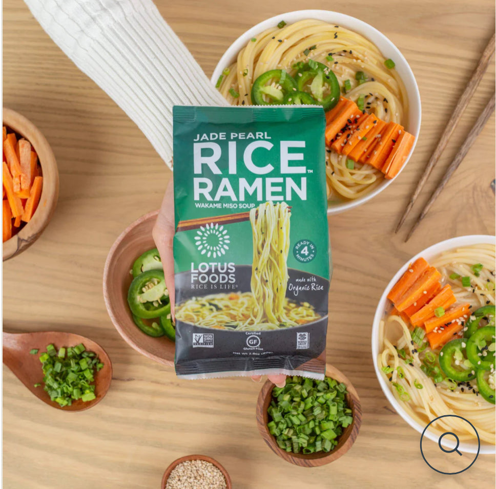 Jade Pearl Rice Ramen with Wakame Miso Soup – 80g | Organic, Gluten-Free, Vegan | Ready in 4 Minutes - Healthily Ever After