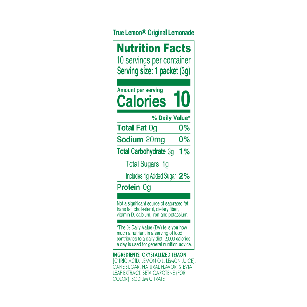 True Citrus Original Lemonade – Low Sugar Natural Drink Mix