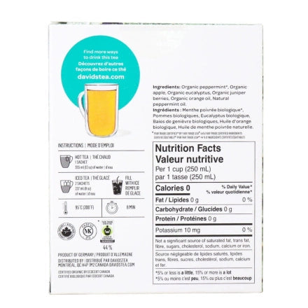 DAVIDsTEA Organic Cold 911 – 12 Sachets