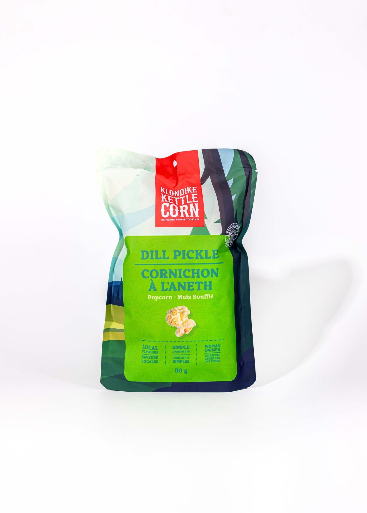 Klondike Gourmet Popcorn – Dill Pickle | 90g | Gluten Free, Bold Flavour, Made in Canada