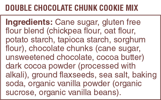 Autumn Sons Double Chocolate Chunk Cookie Mix | Gluten-Free, Vegan, Non-GMO, Nut-Free | 265g