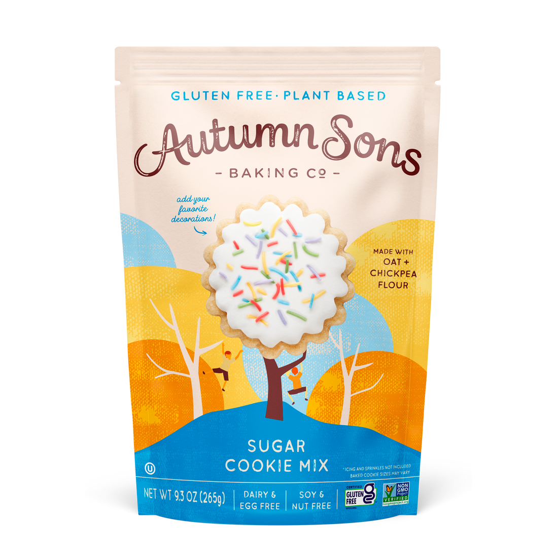 Autumn Sons Sugar Cookie Mix | Gluten-Free, Vegan, Non-GMO, Nut-Free | 265g