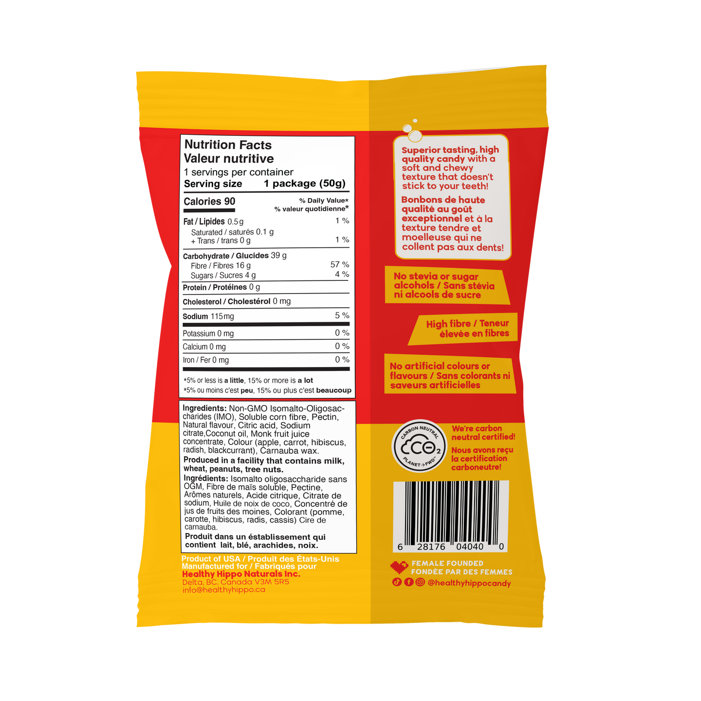 Healthy Hippo Cola Bottles – 50g | Low Sugar Vegan Gummies | Plant-Based Candy with Cola Flavour