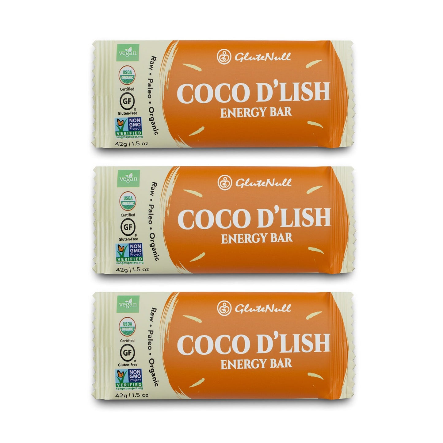Glutenull Coco D’Lish Bar 42g – Organic, Raw, Vegan, Gluten-Free Coconut Bar