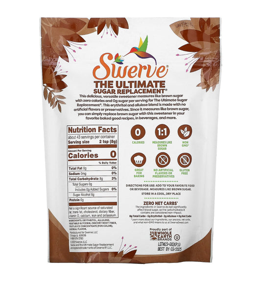 Swerve Brown Sugar – Keto-Friendly, Zero Sugar, Low Carb Sweetener (340g) - Healthily Ever After
