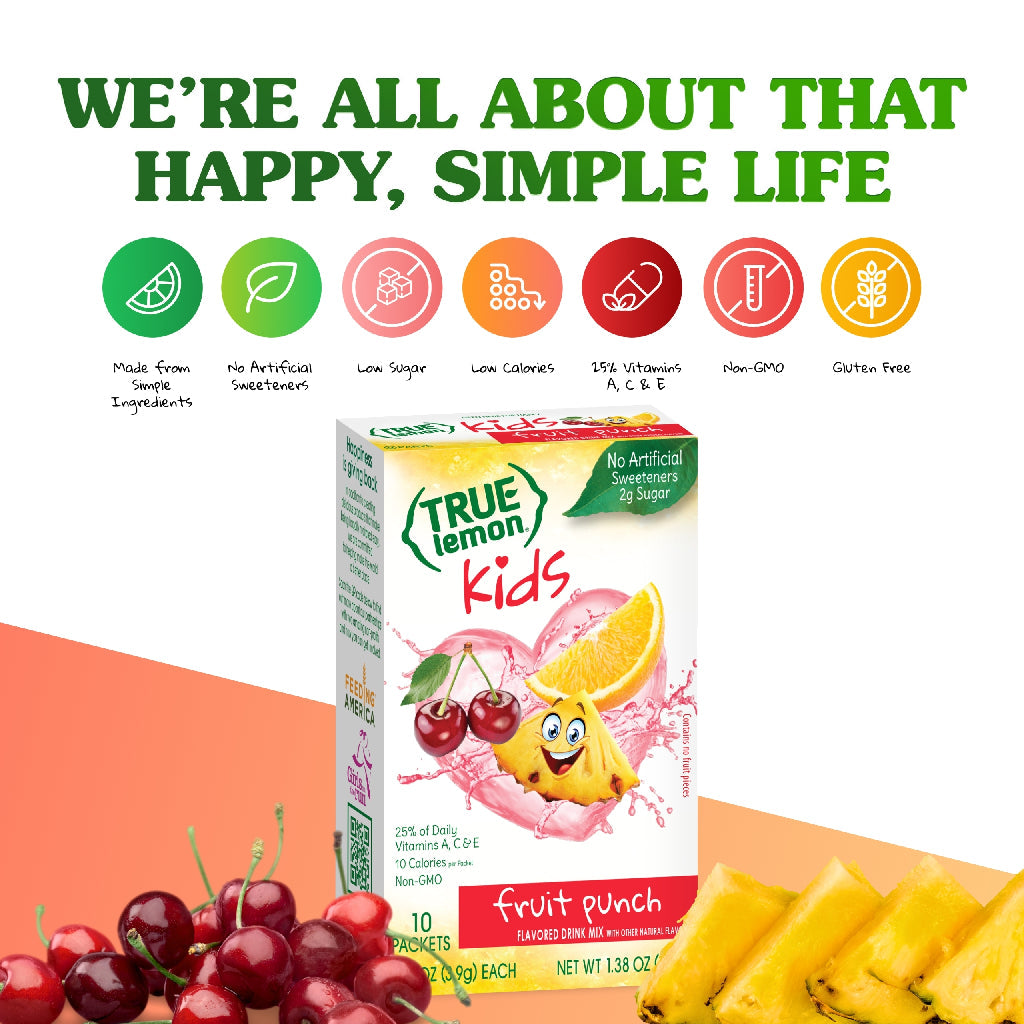 True Citrus Kids Fruit Punch Mix – Low Sugar, Natural Drink Powder