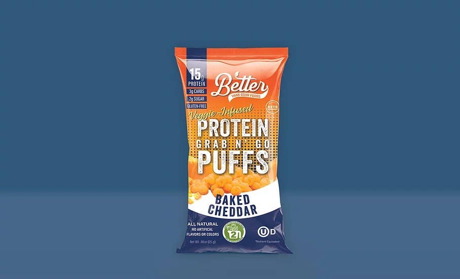 BTG Keto Protein Puffs - Baked Cheddar - Healthily Ever After