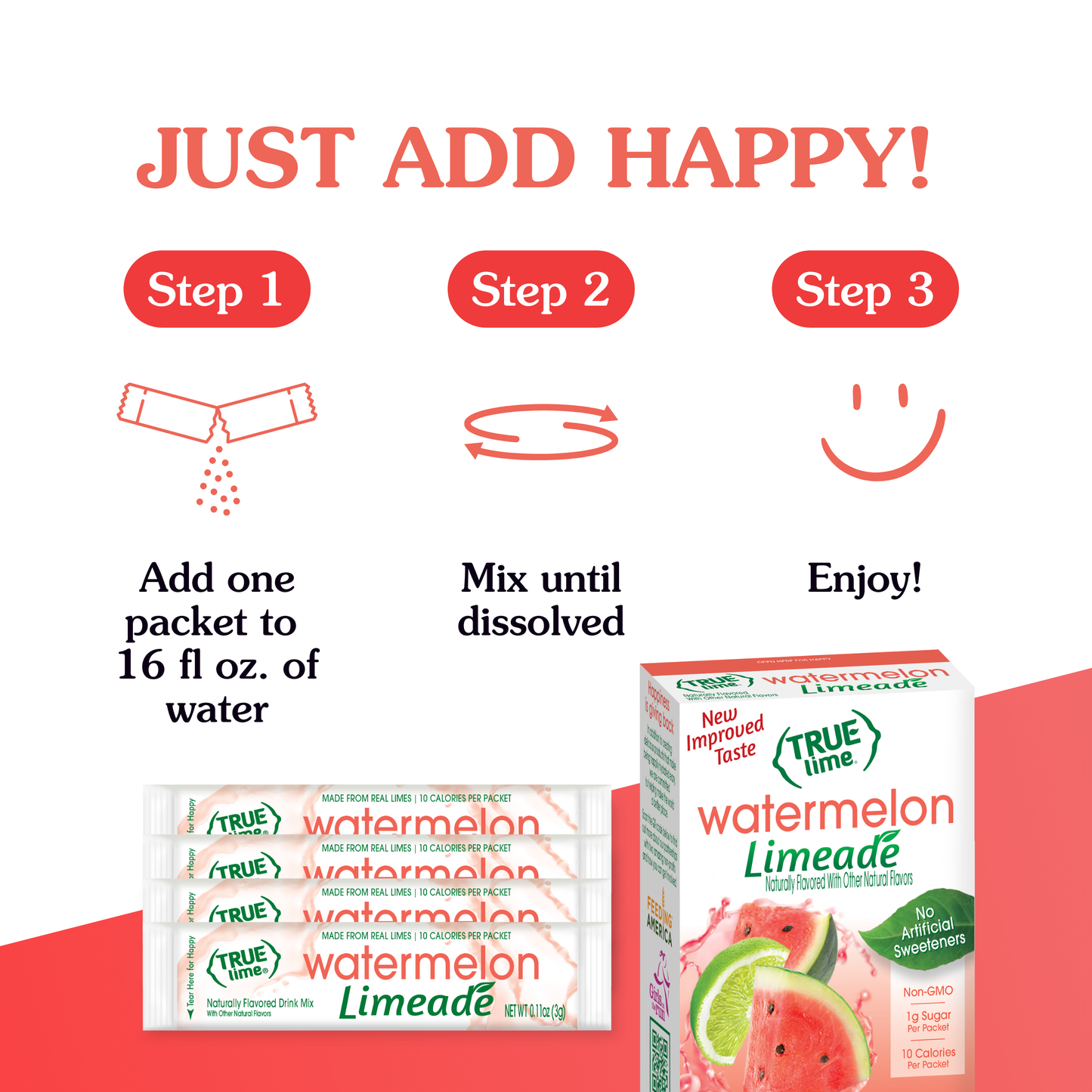 True Citrus Watermelon Limeade – Low Sugar Natural Drink Mix