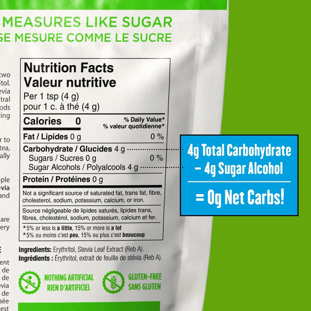 Krisda Stevia Sweetener | Zero Sugar, Keto-Friendly, Non-GMO, Gluten-Free Natural Sweetener