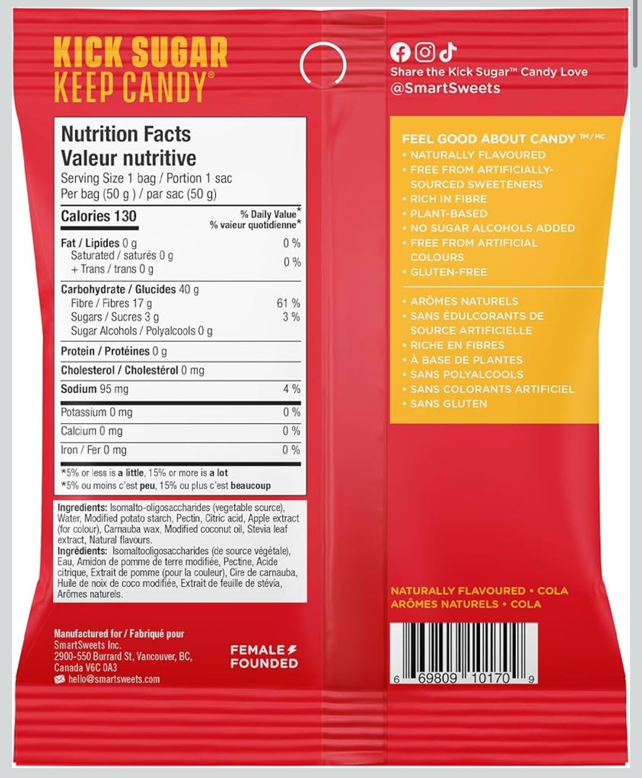 SmartSweets High Fiber Gummies – Low Sugar, Vegan, Guilt-Free Candy