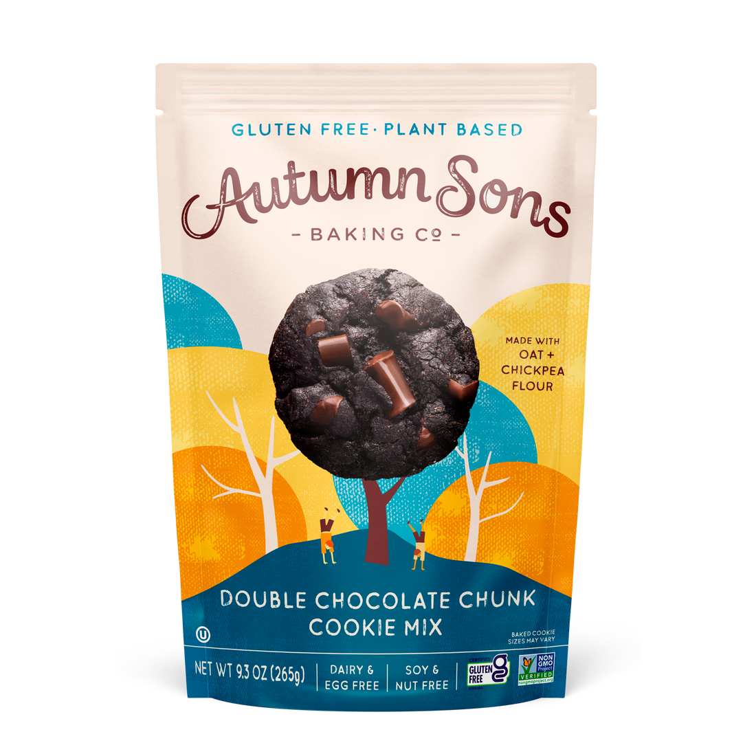 Autumn Sons Double Chocolate Chunk Cookie Mix | Gluten-Free, Vegan, Non-GMO, Nut-Free | 265g