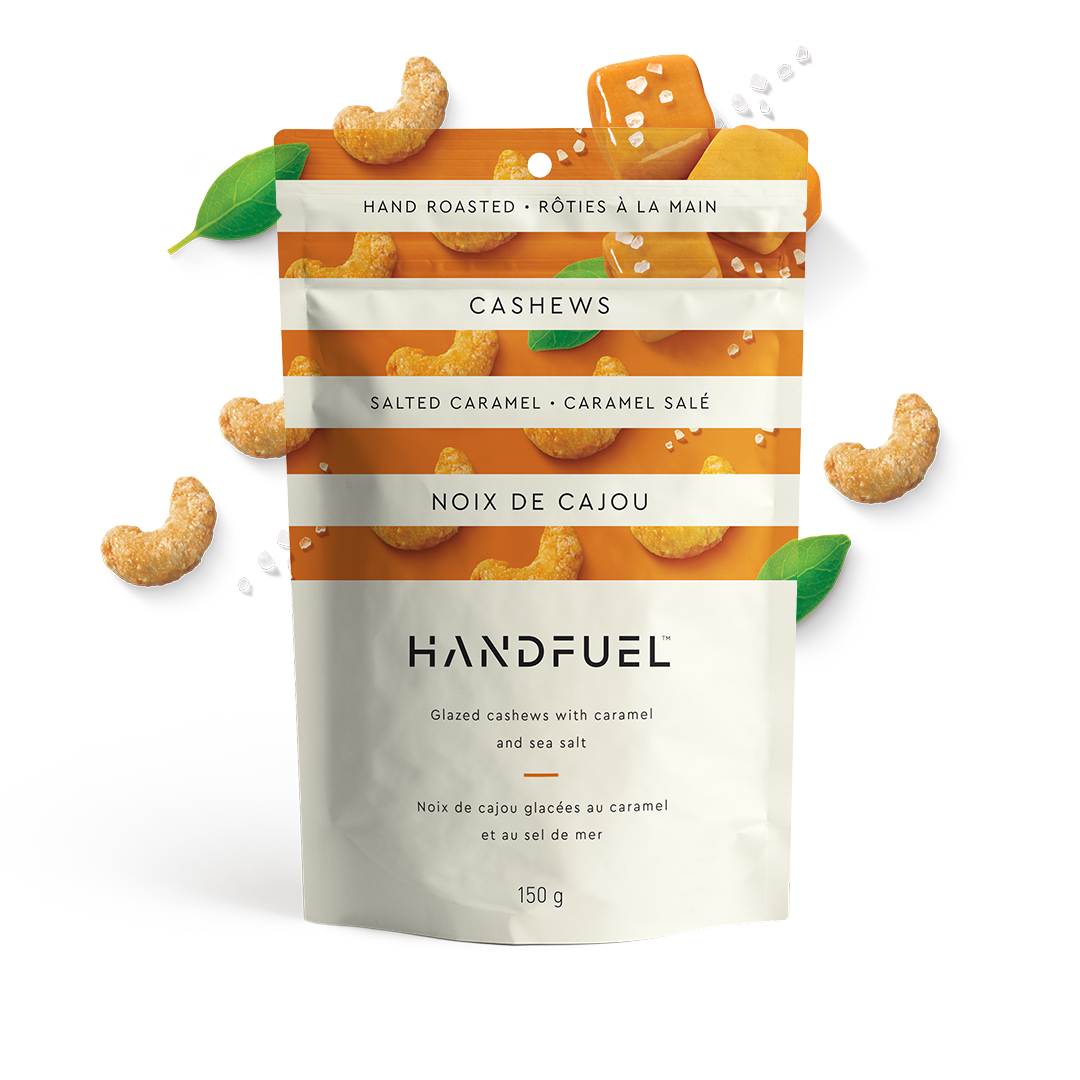 Handfuel Salted Caramel Cashews – Non-GMO, Gluten-Free, Vegan