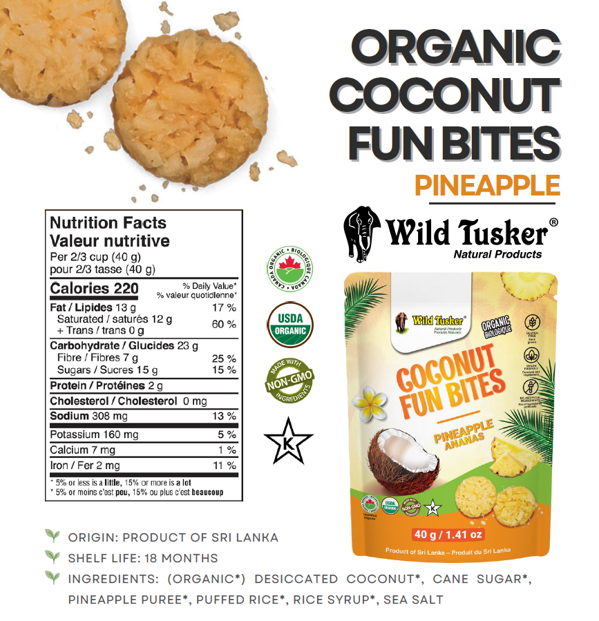 Tusker Organic Coconut Fun Bites – Clean, Vegan Energy Snack