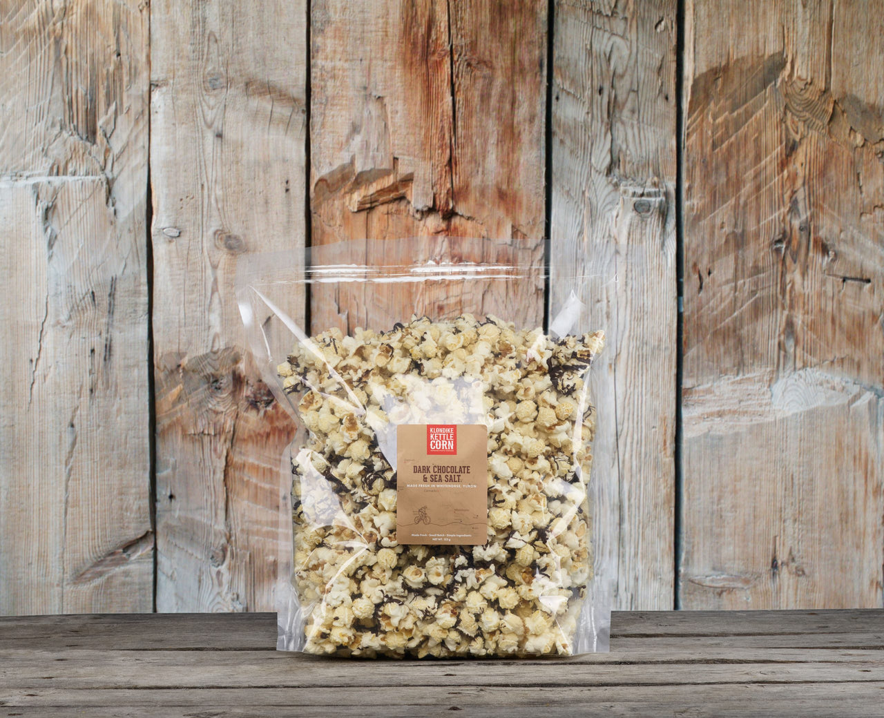 Klondike Gourmet Popcorn – Dark Chocolate & Sea Salt | 125g | Gluten Free, Vegan, Made in Canada