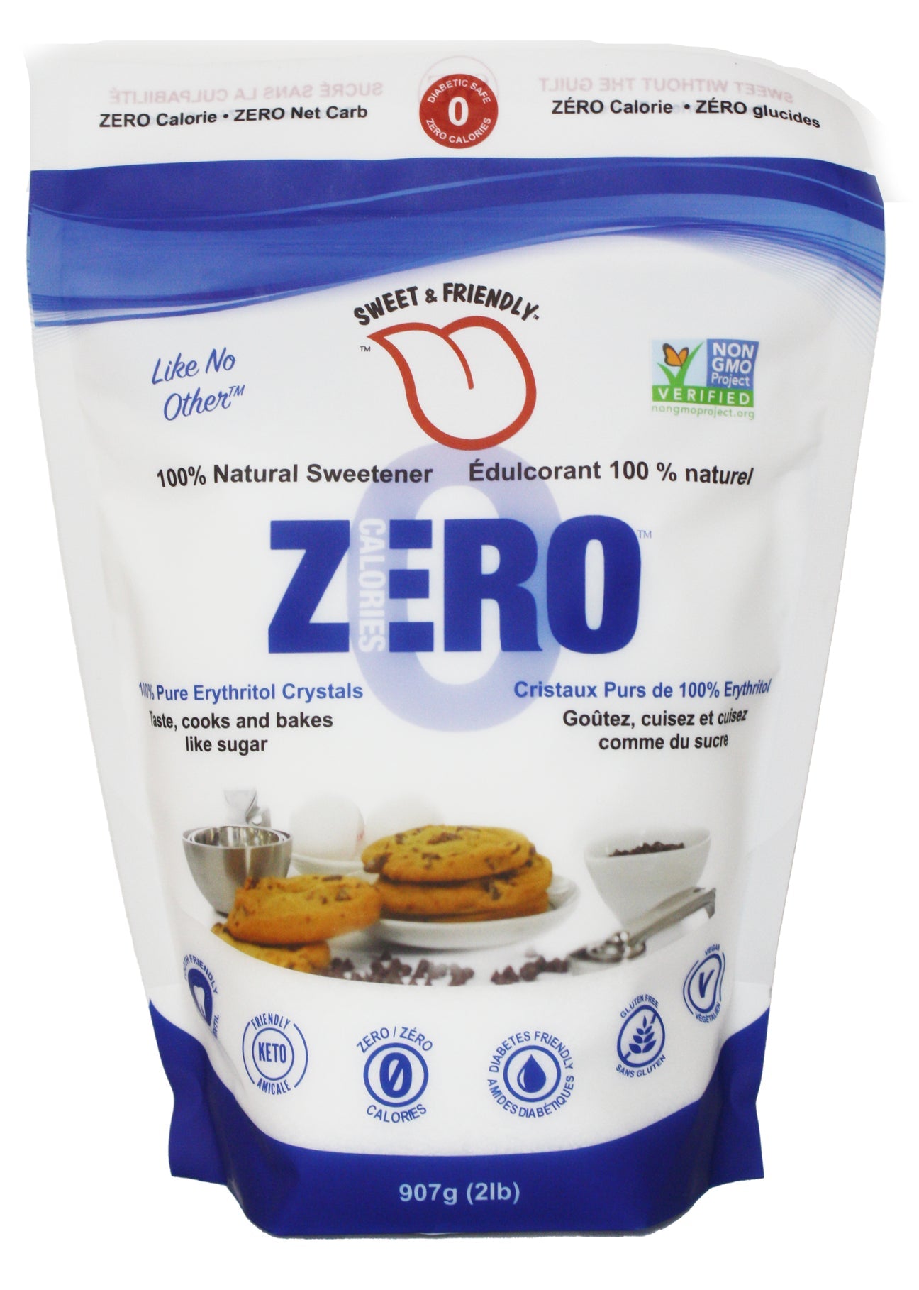 Sweet & Friendly Natural Erythritol Sweetener – 454g, 908g, & 1.8kg | Zero Calorie, Keto, Vegan, Diabetic-Friendly Sweetener | Non-GMO, Gluten-Free | Healthily Ever After