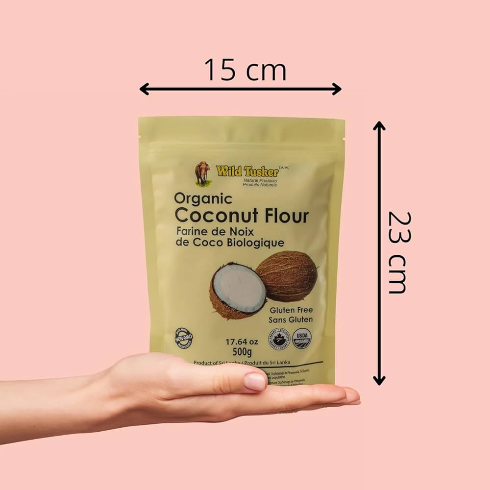 Organic Coconut Flour – Wild Tusker 500g | Gluten-Free, High-Fiber, Low-Carb Flour Alternative