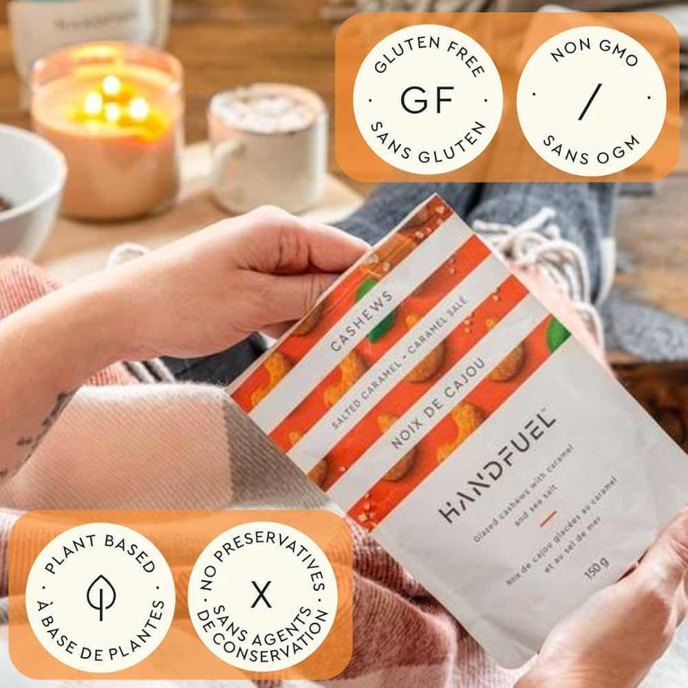 Handfuel Salted Caramel Cashews – Non-GMO, Gluten-Free, Vegan