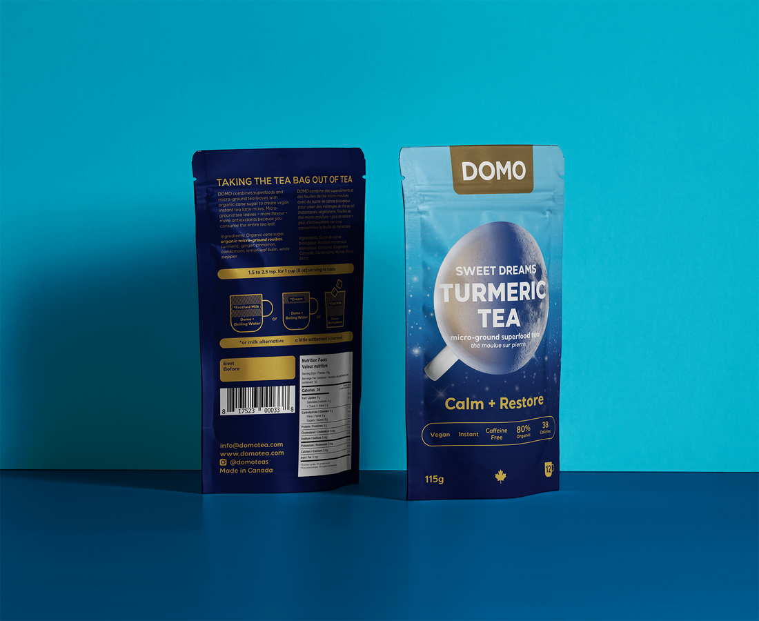 DOMO Sweet Dreams Turmeric Tea – 115g | Instant Micro-Ground Herbal Blend