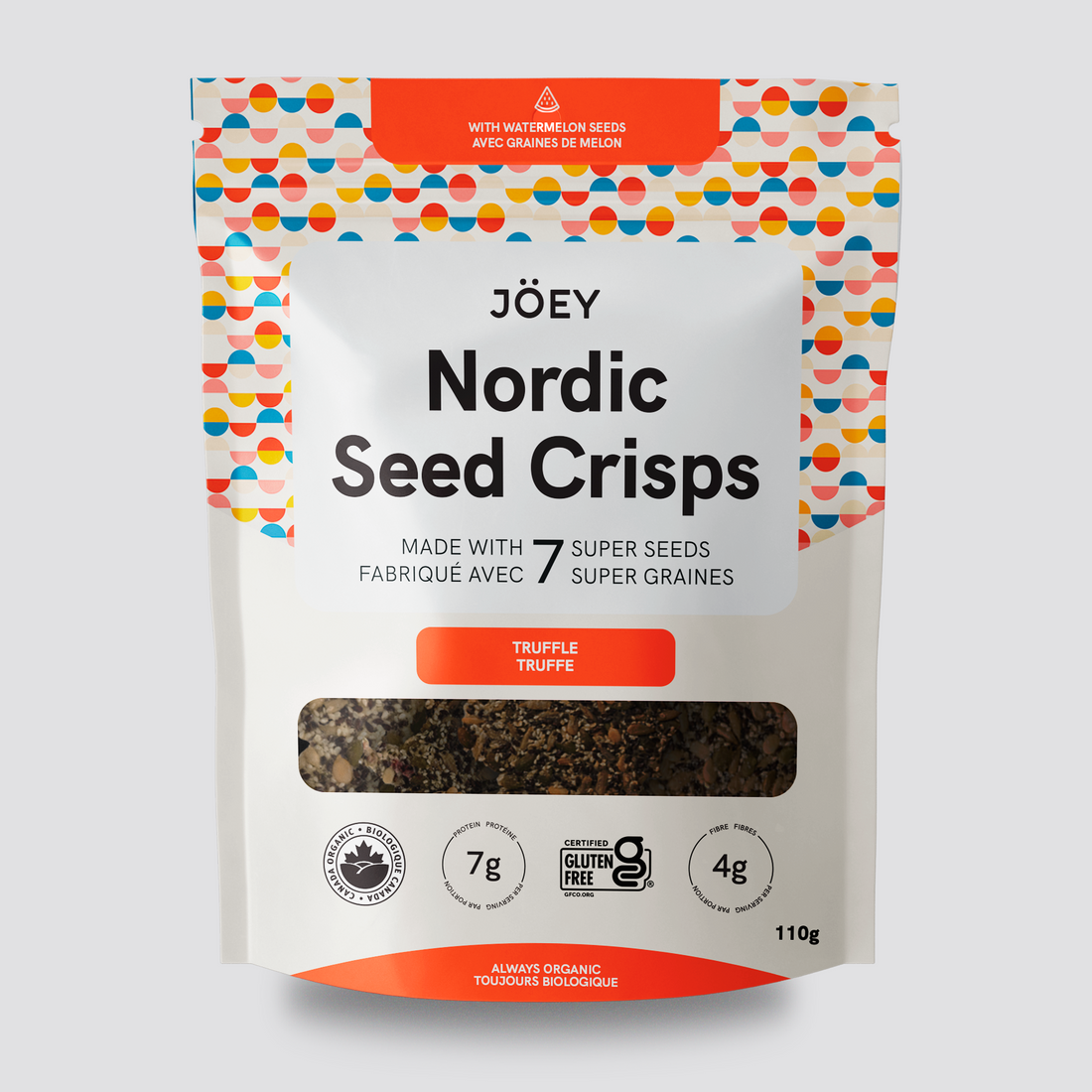 Jöey Nordic Seed Crisps – Truffle | 110g | Organic, Gluten-Free, High Protein, Nut & Soy Free