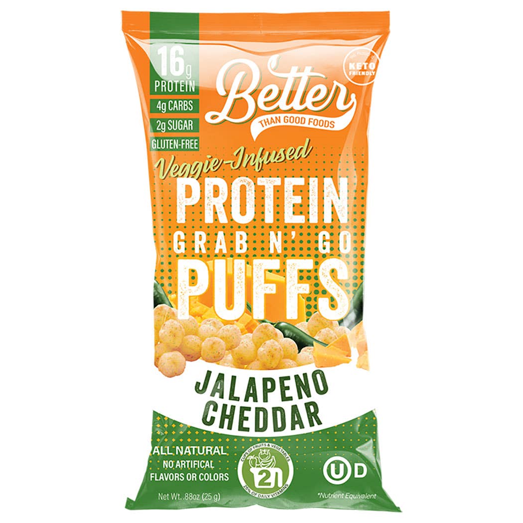 BTG Keto Protein Puffs - Cheddar Jalapeno - Healthily Ever After