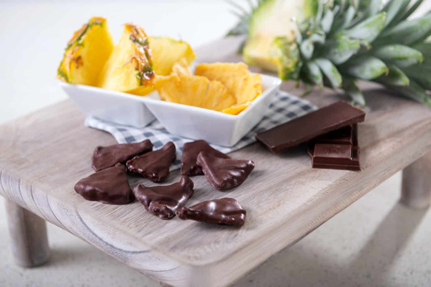 Green Sun Dark Chocolate Covered Pineapple – Organic, Vegan, Fairtrade Cocoa Snack (91g)