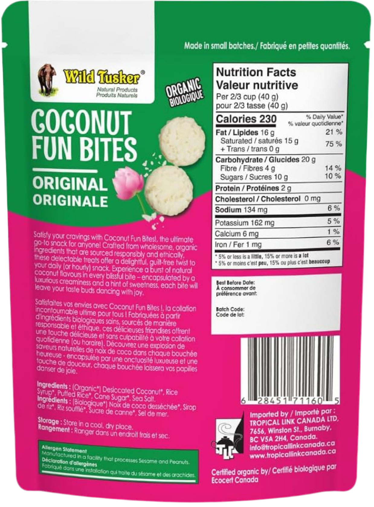 Tusker Organic Coconut Fun Bites – Clean, Vegan Energy Snack - Healthily Ever After