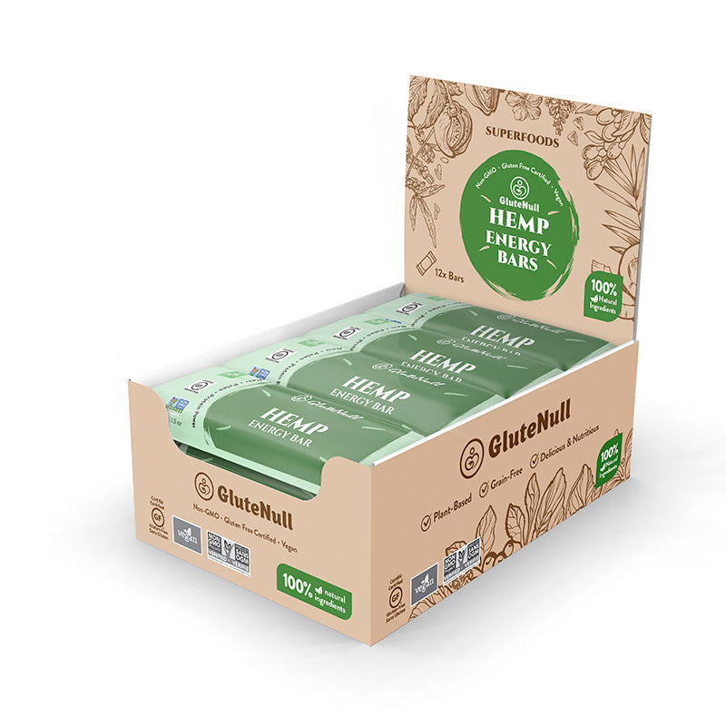 Glutenull Raw Hemp Energy Bar 42g – Organic, Vegan, Gluten-Free Snack