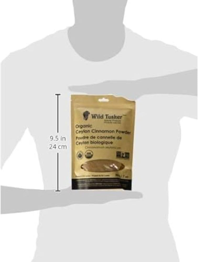 Wild Tusker Organic Ceylon Cinnamon Powder 200g – USDA & Canada Organic, Non-GMO, Gluten-Free, Vegan, Kosher