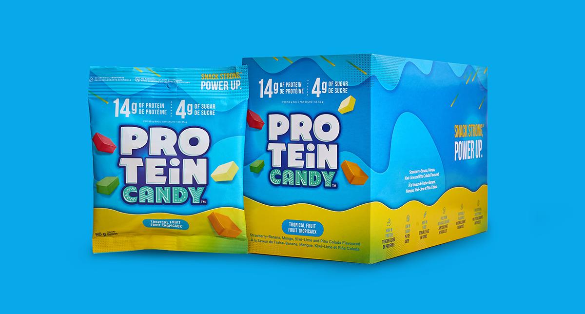 Protein Candy Tropical Fruit – High Protein, Low Sugar Chewy Candy Snack (Single Packet)
