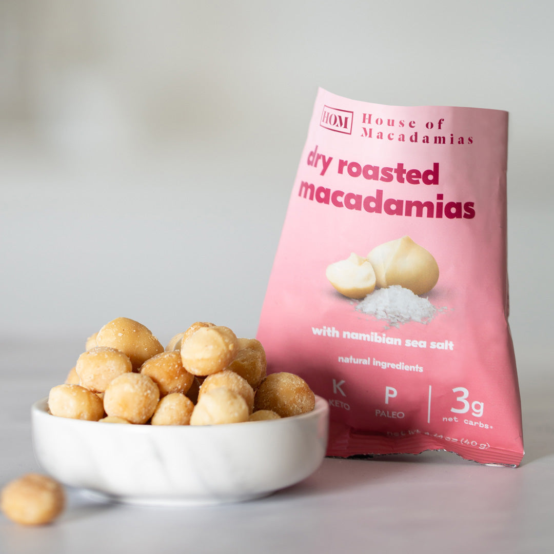 House of Macadamias Dry Roasted Macadamia Nuts – Namibian Sea Salt | 40g or 113g | Keto, Vegan, Low Carb