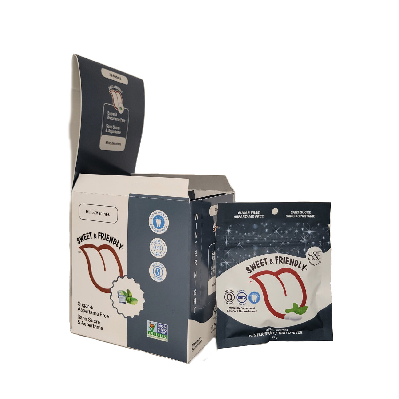 Sweet & Friendly Natural Sugar-Free Erythritol Mints | Keto, Vegan, Tooth-Friendly Breath Freshener | Aspartame-Free, Diabetic Safe | Healthily Ever After