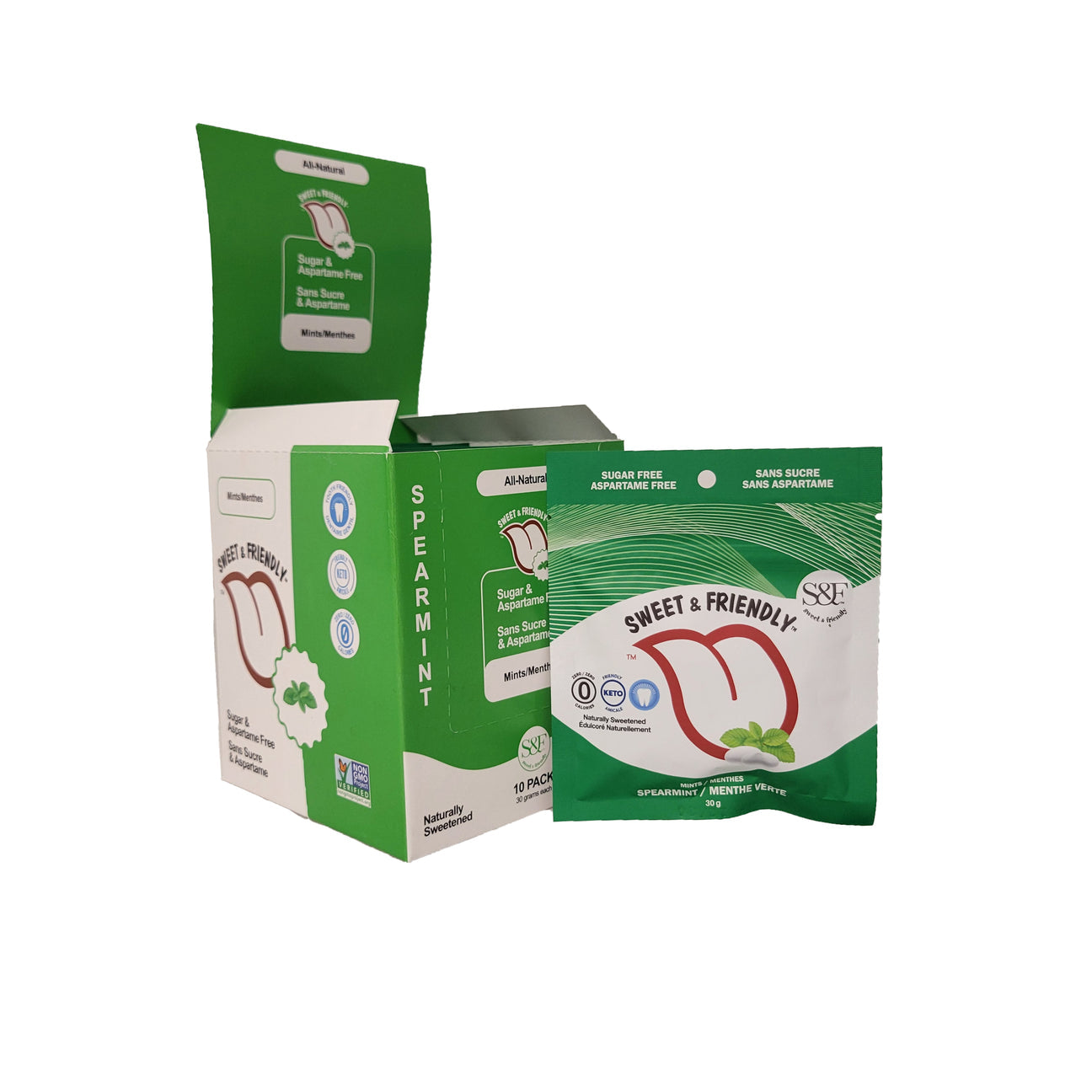 Sweet & Friendly Natural Sugar-Free Erythritol Mints | Keto, Vegan, Tooth-Friendly Breath Freshener | Aspartame-Free, Diabetic Safe | Healthily Ever After