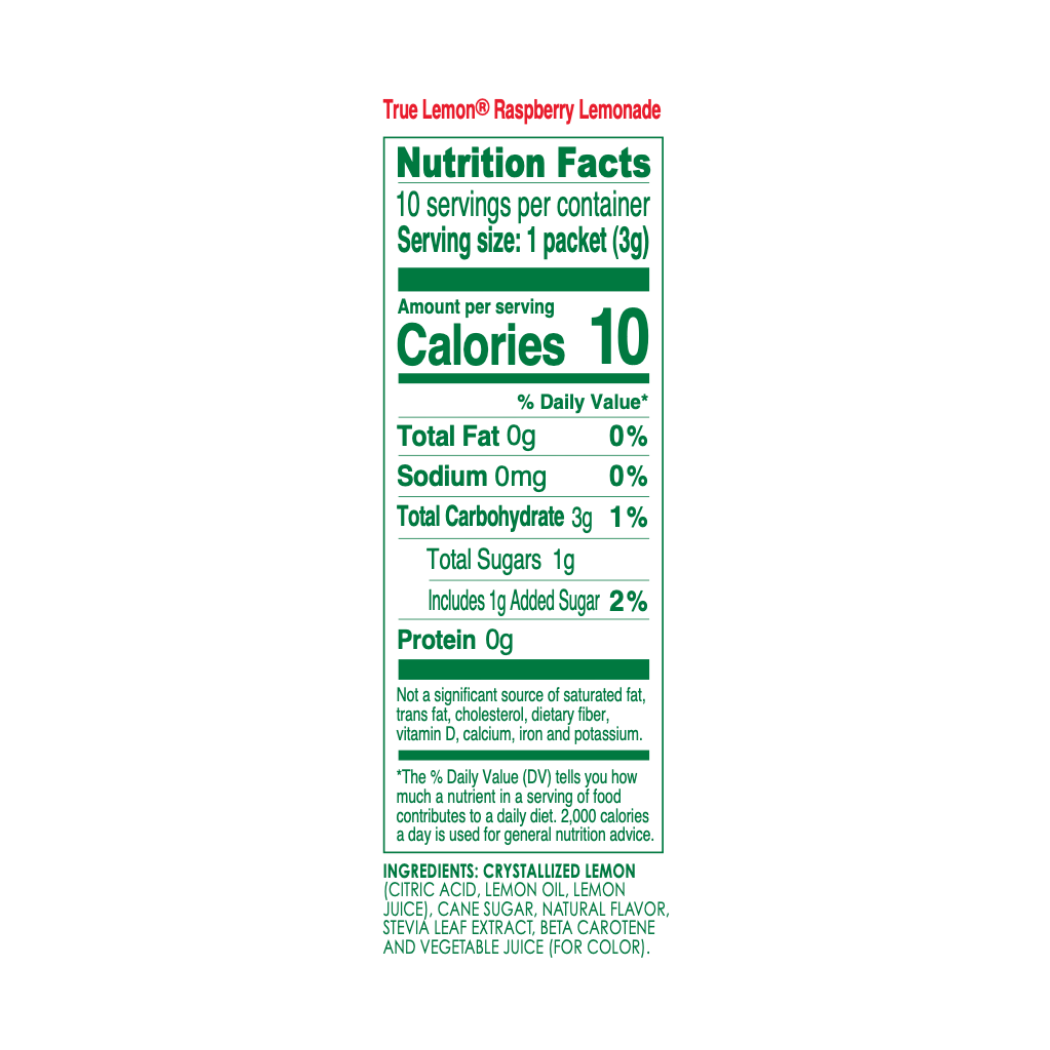 True Citrus Raspberry Lemonade – Low Sugar, Gluten Free Drink