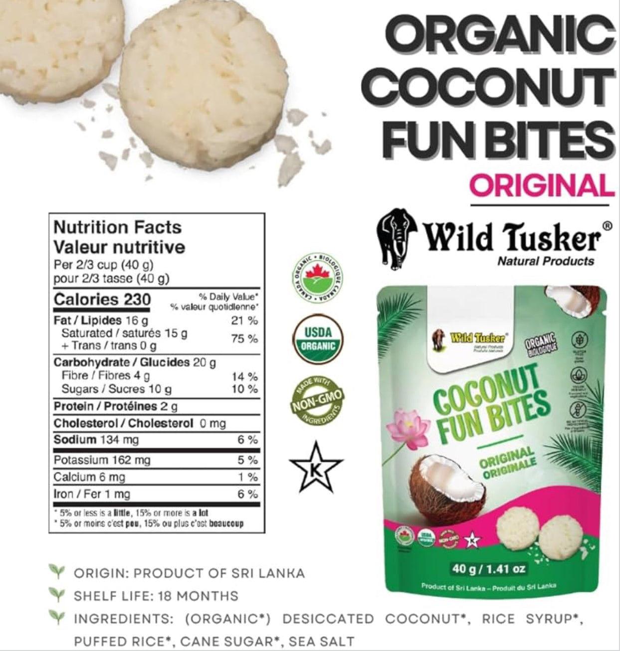 Tusker Organic Coconut Fun Bites – Clean, Vegan Energy Snack - Healthily Ever After
