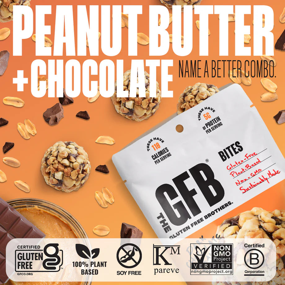 The GFB Dark Chocolate Peanut Butter Bites – Gluten-Free, Vegan Snack (113g)