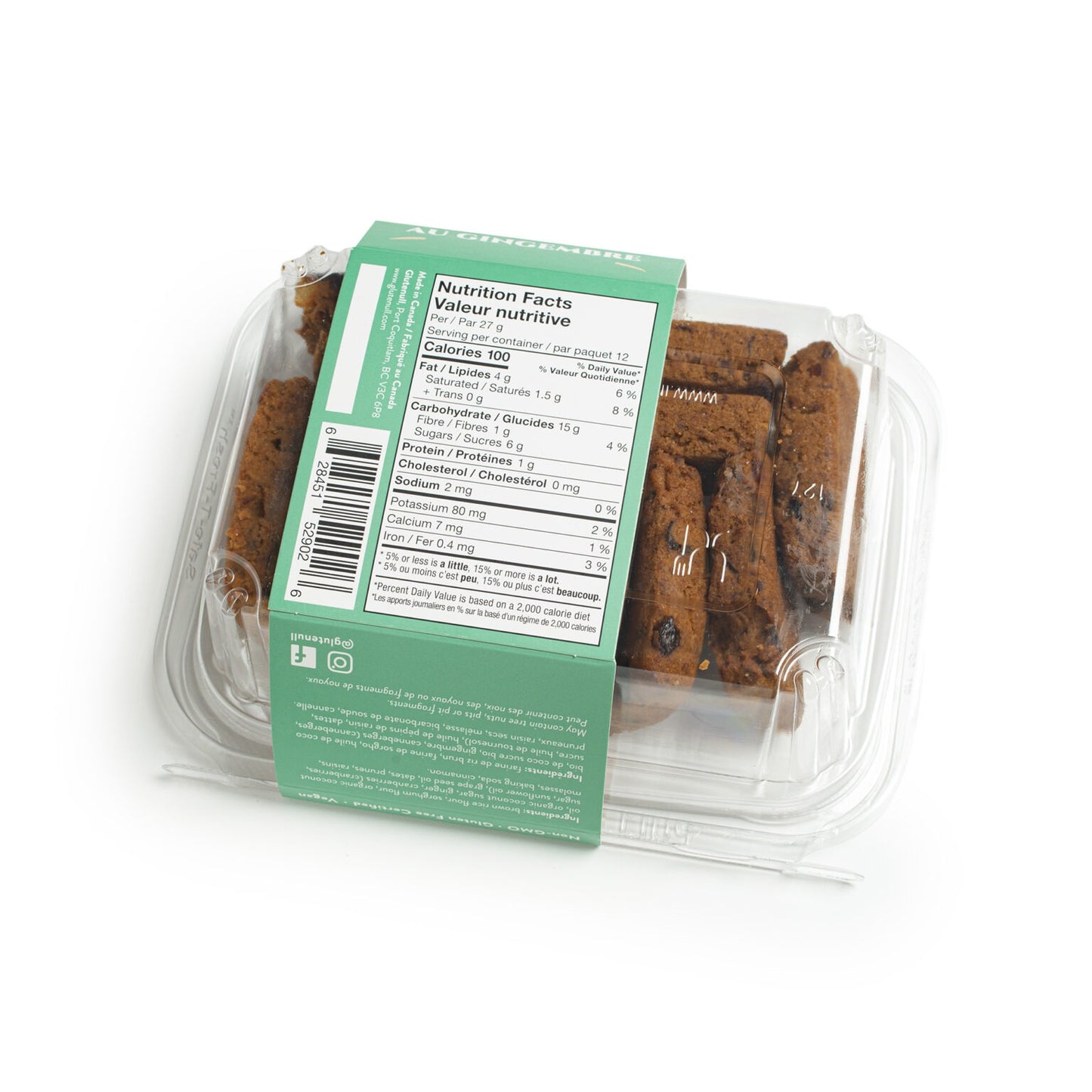 Glutenull Ginger Square Cookies – 320g